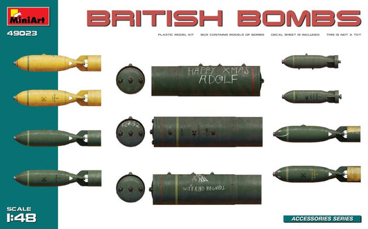 BRITISH BOMBS KIT 1:48 Scala 1:48 Miniart