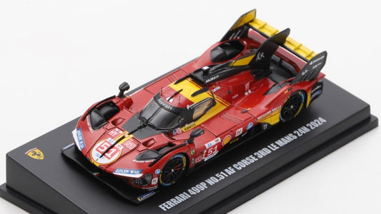 FERRARI 499P N.51 3rd LE MANS 2024 PIER GUIDI-CALADO-GIOVINAZZI 1:64 Scala 1:64 Looksmart