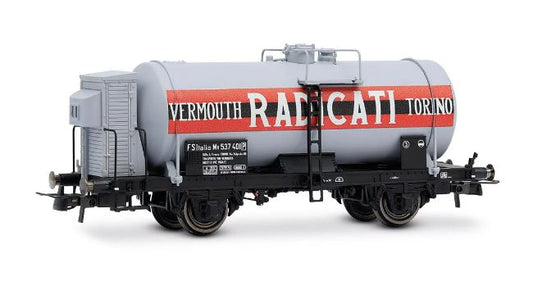 FS 2-AXLE TANK WAGON BIG TANK "VERMOUTH RADICATI TORINO" EP.III 1:87 Scala 1:87 Rivarossi