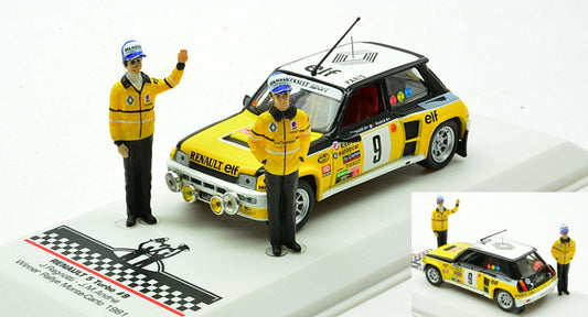 RENAULT 5 TURBO N.9 RALLY MONTE CARLO 1981 W/FIG.RAGNOTTI-ANDRE 1:43 Scala 1:43 Ixo Model
