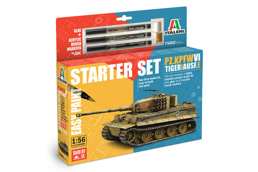 Pz.Kpfw.VI TIGER I Ausf.E MODEL SET KIT 1:56 Scale Varie Italeri
