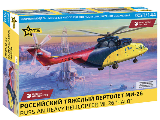 RUSSIAN HEAVY HELICOPTER MI-26 "HALO" KIT 1:144 Scale Varie Zvezda