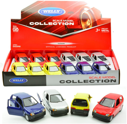 FIAT 600 ANNI 90 COL.ASS.cm 10 Scale Varie Welly