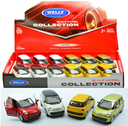 FIAT 500L 2013 COL.ASS.cm 10 Scale Varie Welly