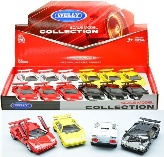 LAMBORGHINI COUNTACH LP 500 S COL.ASS.cm 10 Scale Varie Welly