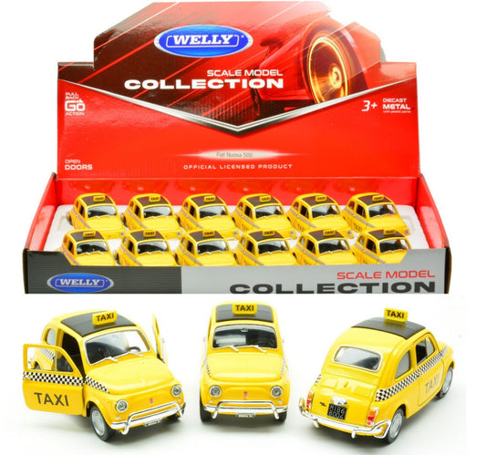 FIAT 500 TAXI cm 10 Scale Varie Welly