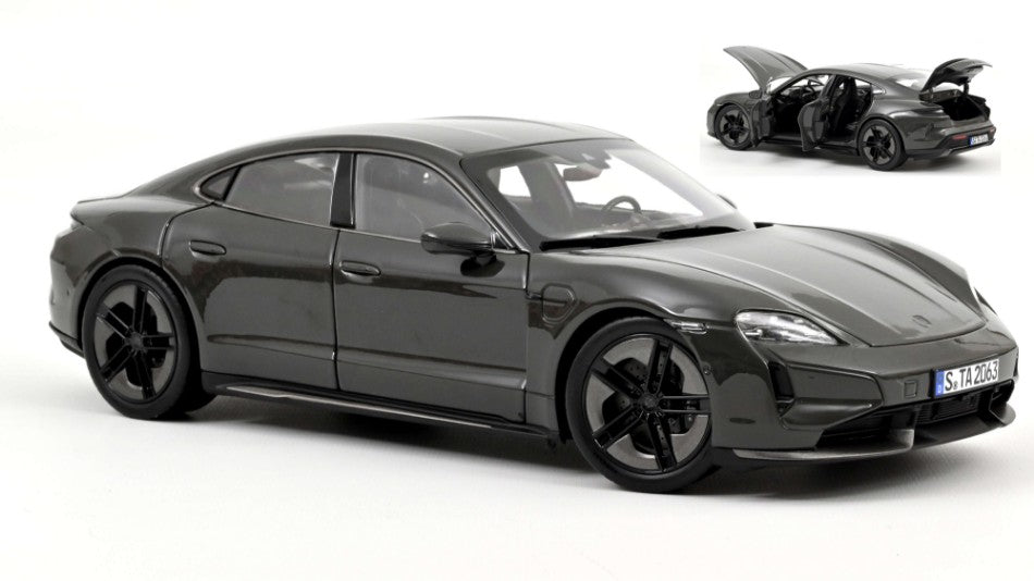 PORSCHE TAYCAN TURBO S 2024 GREY 1:18 Scala 1:18 Norev