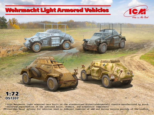WEHRMACHT LIGT ARMORED VEHICLES KIT 1:72 Scala 1:72 ICM