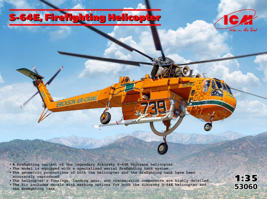 S-64E FIREFIGHTING HELICOPTER KIT 1:35 Scala 1:35 ICM