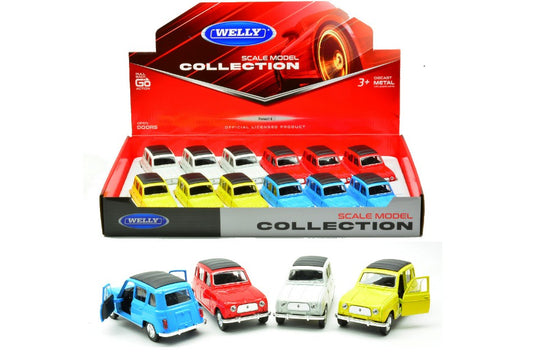 RENAULT 4 COL. ASS. cm 10 Scale Varie Welly