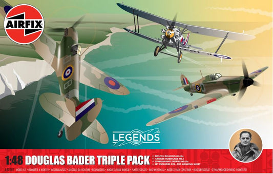 LEGENDS DOUGLAS BADER TRIPLE PACK KIT 1:48 Scala 1:48 Airfix