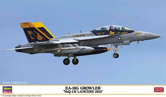 EA-18G GROWLER VAQ-131 LANCERS 2025 KIT 1:72 Scala 1:72 Hasegawa
