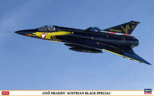 J35O DRAKEN AUSTRIAN BLACK SPECIAL KIT 1:48 Scala 1:48 Hasegawa