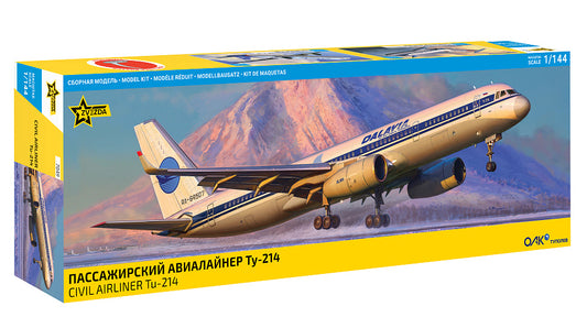 CIVIL AIRLINER TU-214 KIT 1:144 Scale Varie Zvezda