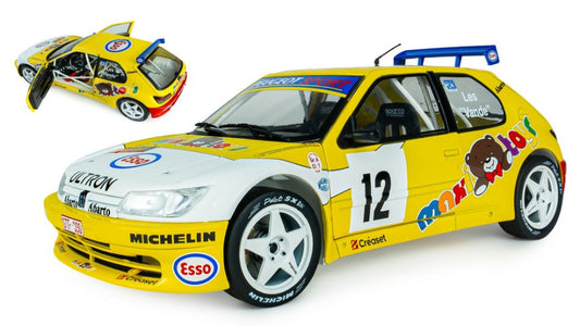 PEUGEOT 306 MAXI N.12 RALLY DU CONDROZ 1997VANDEWAUVER-VANDERSCHUREN1:18 Scala 1:18 Solido
