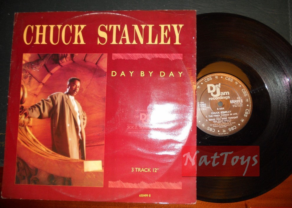 12" 33 Chuck Stanley JOUR PAR JOUR/LES CHOSES LES PLUS BELLES DE LA VIE + TE FAIRE MIEN.. VG/VG