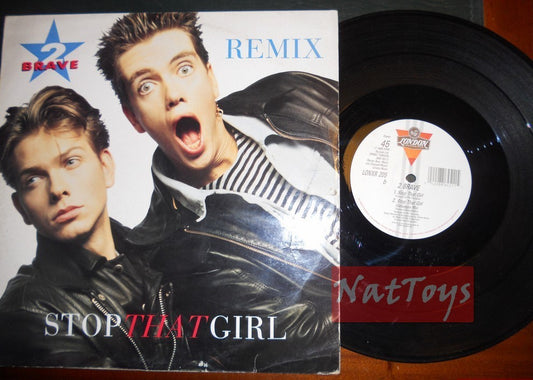 12" 33 TR/MIN 2 Brave STOP THIS GIRL (Royaume-Uni 1988 LONDON RECORDINGS LONXR 205) VG/VG