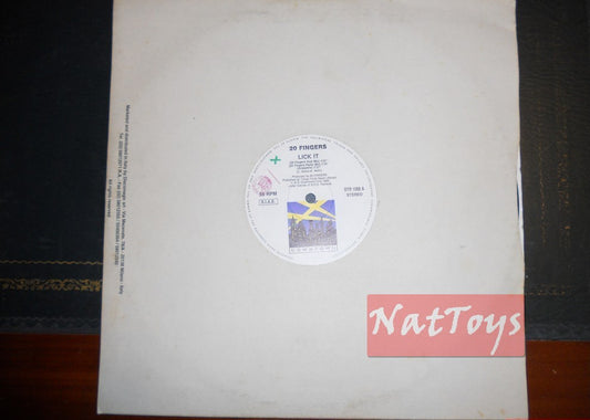 12" 33 RPM 20 Fingers LICK IT (Italie 1995, DOWNTOWN DTR 1088) - VG/VG
