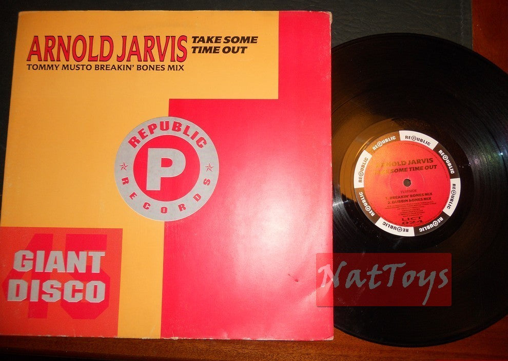 12" 33 tours Arnold Jarvis PRENEZ DU TEMPS (Royaume-Uni 1989, LICT 024) - EX/EX