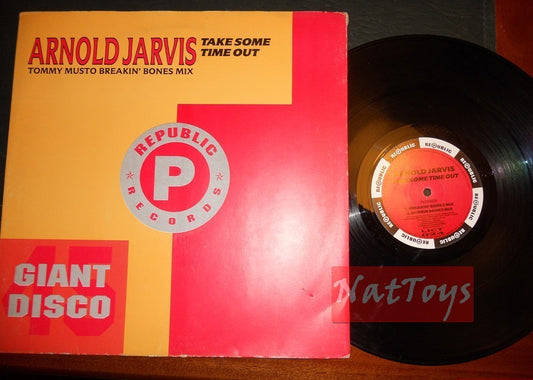 12" 33 tours Arnold Jarvis PRENEZ DU TEMPS (Royaume-Uni 1989, LICT 024) - EX/EX