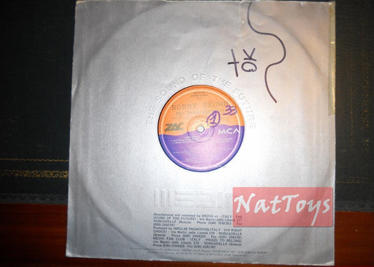 12" 33 RPM Bobby Brown MY PREROGATIVE (Italy 1995 ZAC RECORDS ZAC 033-95) VG/EX