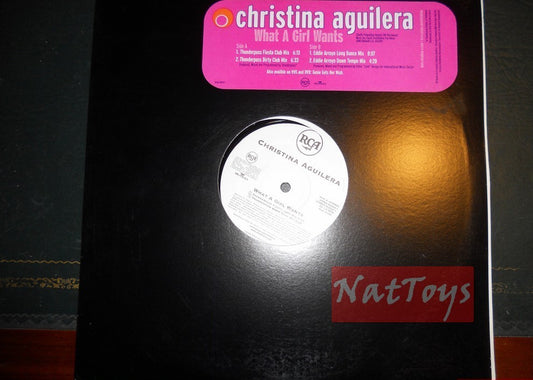 12" 33 RPM Christina Aguilera WHAT A GIRL WANTS (USA 2000, RCA) - NM/NM