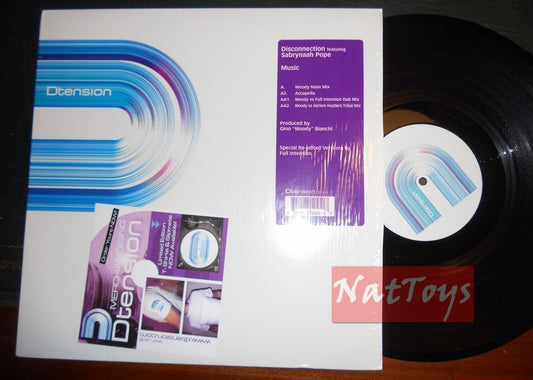 12" 33 RPM Disconnection ft Sabrynaah Pope MUSIC (Italie 2001 DT015) promo EX/EX