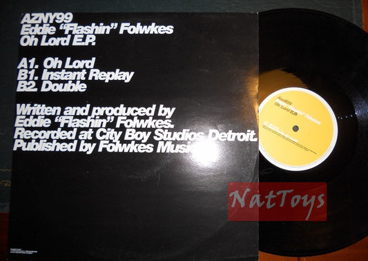 12" 33 tours Eddie Flashin' Folwkes OH LORD EP (Royaume-Uni 1999 AZULI AZNY99) - NM/NM