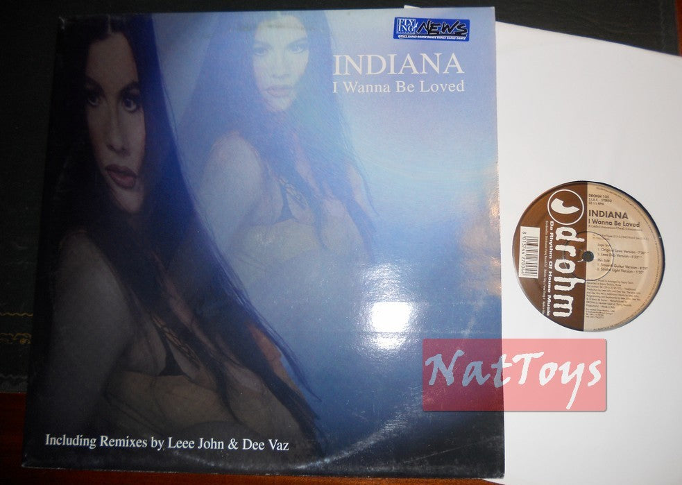 12" 33 RPM Indiana I WANNA BE LOVED (Italy 1996, DROHM 100) - EX/EX