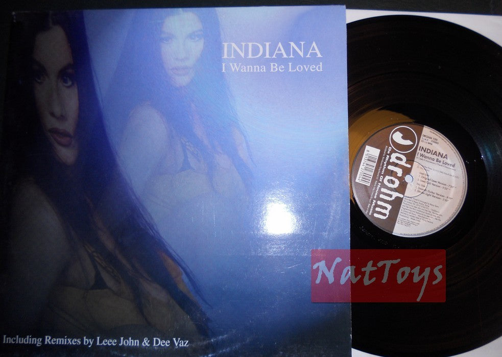 12" 33 RPM Indiana I WANNA BE LOVED (Italy 1996, DROHM 100) - NM/NM