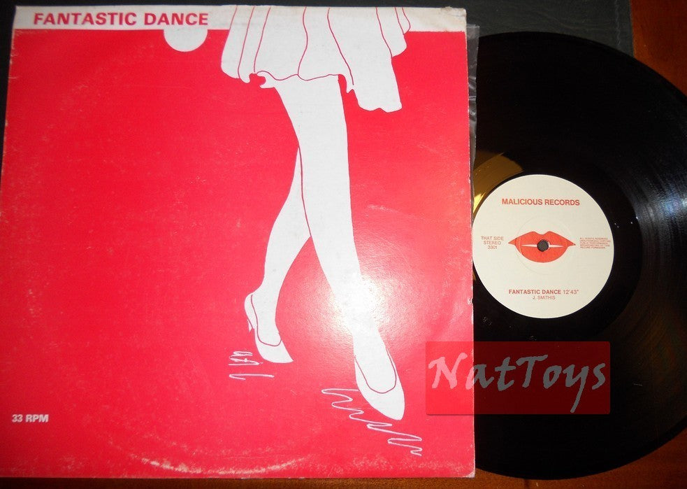 12" 33 RPM J. Smithis FANTASTIC DANCE (Italy 1983 MALICIOUS RECORDS 3301) EX/EX