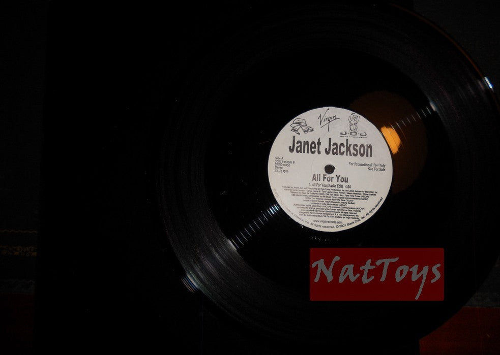 12" 33 RPM Janet Jackson ALL FOR YOU (USA 2001 VIRGIN SPRO16130) promo NM/NM
