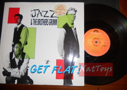 12" 33 RPM Jazz &amp; The Brothers Grimm GET FLAT! (UK 1988, POLYDOR PZ 21) VG/VG
