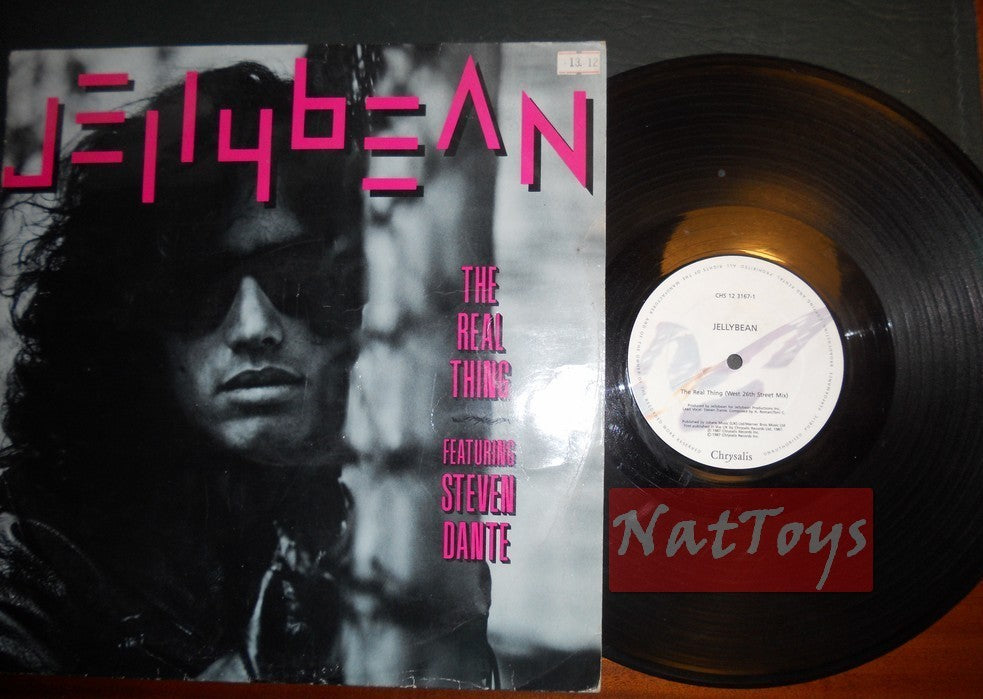 12" 33 tours Jellybean ft Steven Dante THE REAL THING (Royaume-Uni 1987) - VG/VG