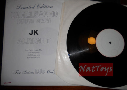 12" 33 RPM JK ALRIGHT (Italy, JA 001) - EX/NM limited edition promo + flyer