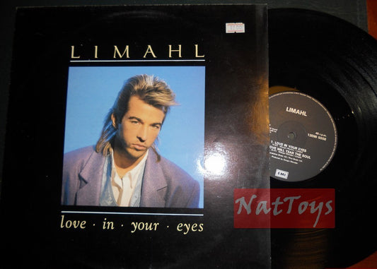 12" 33 TR/MIN Limahl L'AMOUR DANS VOS YEUX/L'AMOUR DÉCHIRERA L'ÂME (Royaume-Uni 1986) - EX/EX
