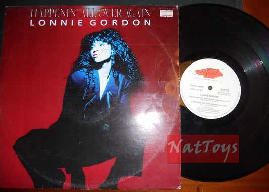 12" 33 TR/MIN Lonnie Gordon HAPPENIN' ALL OVER AGAIN (Italie 1990) - EX/EX