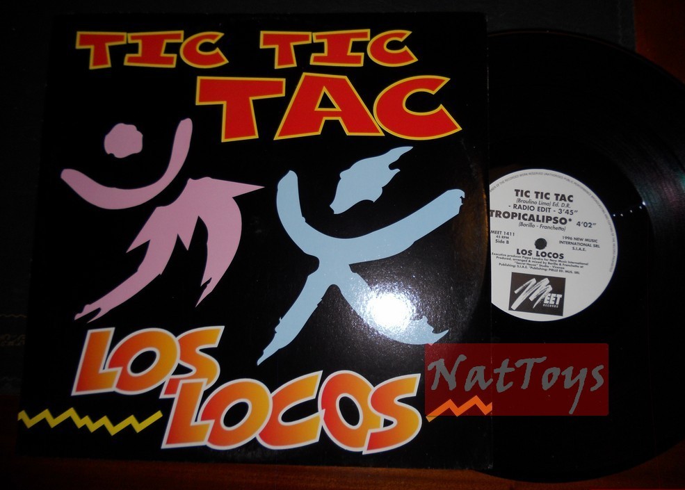 12" 33 RPM Los Locos TIC TIC TAC (Italy 1996, MEET RECORDS MEET 1411) - NM/NM