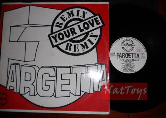 12" 33 TR/MIN Mario Fargetta YOUR LOVE - REMIX (Italie 1994, DBM 002) - EX/EX
