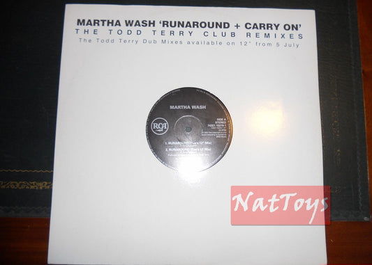 12" 33 tours Martha Wash RUNAROUND/CARRY ON (Royaume-Uni 1993 RCA 74321-15370-1) - EX/EX