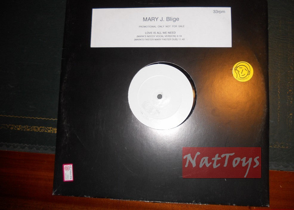 12" 33 RPM Mary J. Blige LOVE IS ALL WE NEED (USA, MCA-12873) EX/EX promo