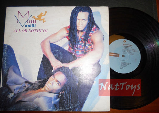12" 33 RPM Milli Vanilli TOUT OU RIEN/DRÊMES À RETENIR (Italie 1989) - EX/EX