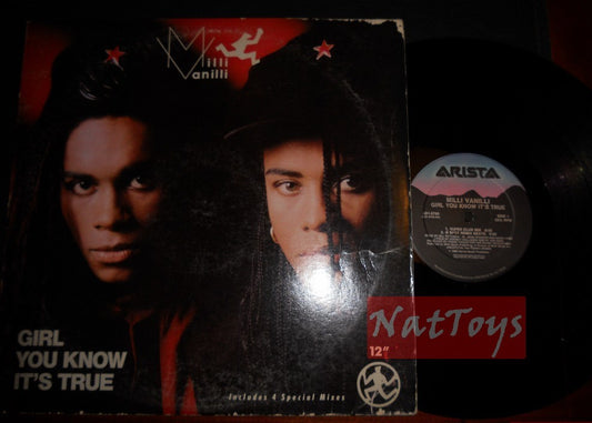 12" 33 RPM Milli Vanilli GIRL VOUS SAVEZ QUE C'EST VRAI (USA 1988 AD1-9780) - VG/VG