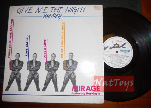 12" 33 RPM Mirage GIVE ME THE NIGHT/LET'S GROOVE (Belgique, BMC 3592) - EX/EX