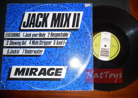 12" 33 TR/MIN Mirage JACK MIX II/MOVE ON OUT (UK DEBUT RECORDS DEBTX 3022) VG/VG