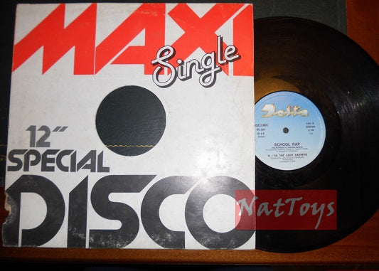 12" 33 TR/MIN N+M, The Lady Rappers SCHOOL RAP (Italie 1986, DELTA DEM 804) - VG/VG