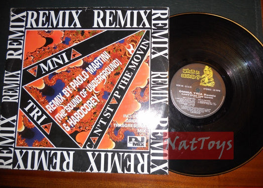 12" 33 RPM Omnia Tria CAN'T STOP THE MOVIN' (Italie 1994 DISCO INN WDS 08) VG/VG
