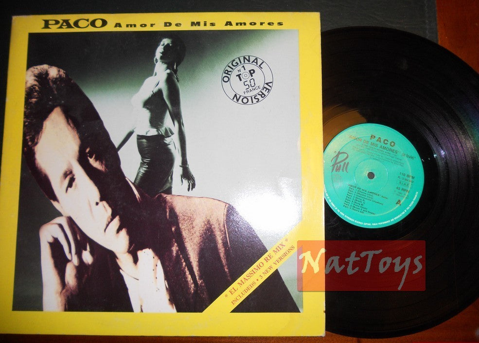 12" 33 RPM Paco AMOR DE MIS AMORES (Italy 1989, PULL PL 12 004 88/2) - EX/EX