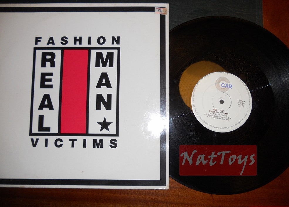 12" 33 SPINS Real Man FASHION VICTIMS (Belgium 1988, CAR 130.110) - EX/EX