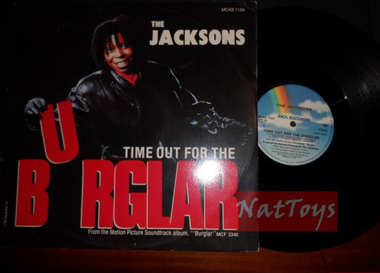 12" 33 TR/MIN The Jacksons TIME OUT FOR THE BURGLAR (Royaume-Uni 1987 MCAS 1129) - EX/NM